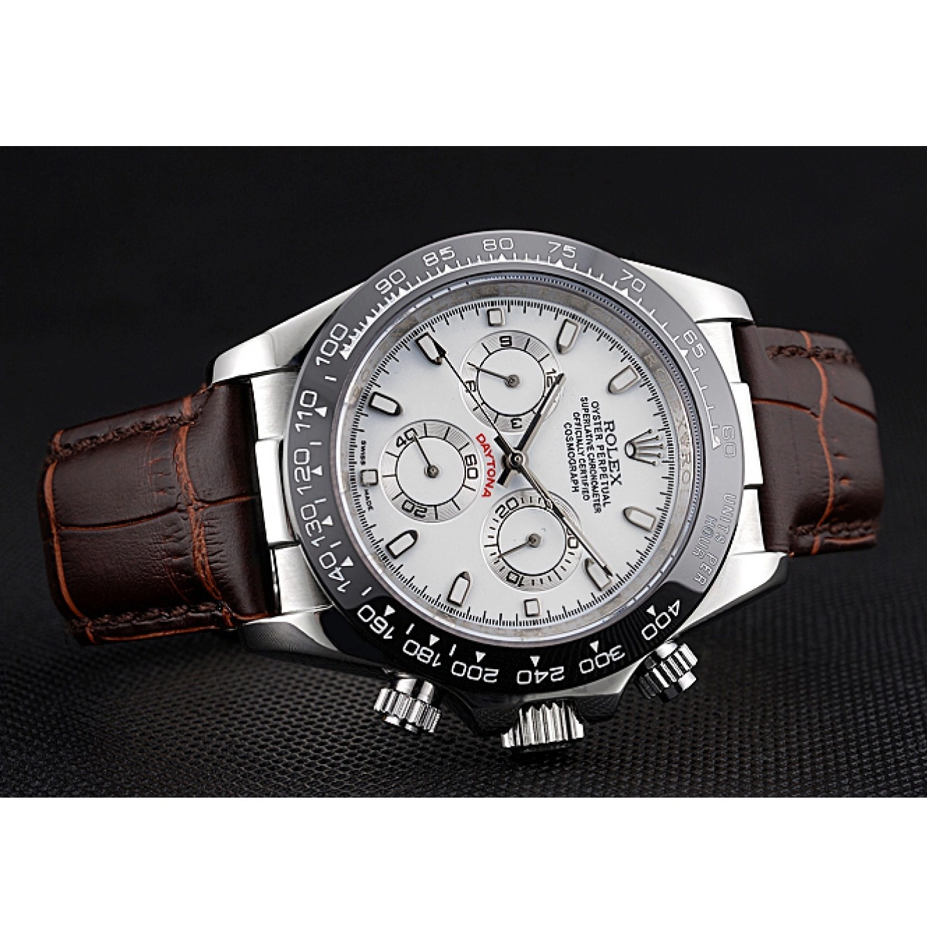 Best AAA Replica Sites Rolex White Dial 622631 Daytona Case Steel Bracelet Cosmograph Brown Stainless Leather 0602